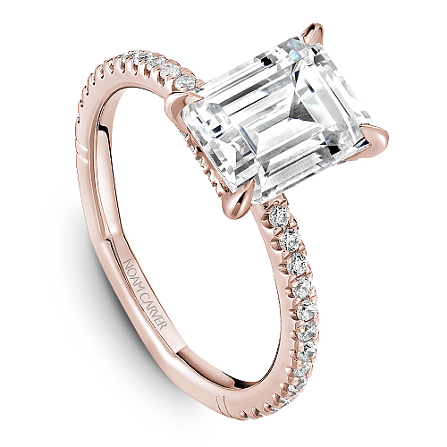 Noam Carver Emerald Cut Hidden Halo Engagement Ring - Image 6