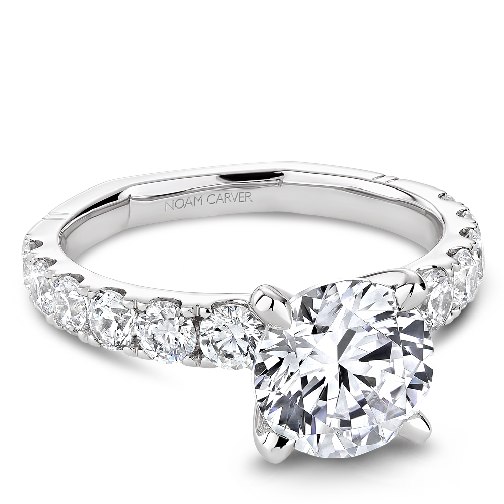 Noam Carver Round Diamond Band Engagement Ring - Image 2