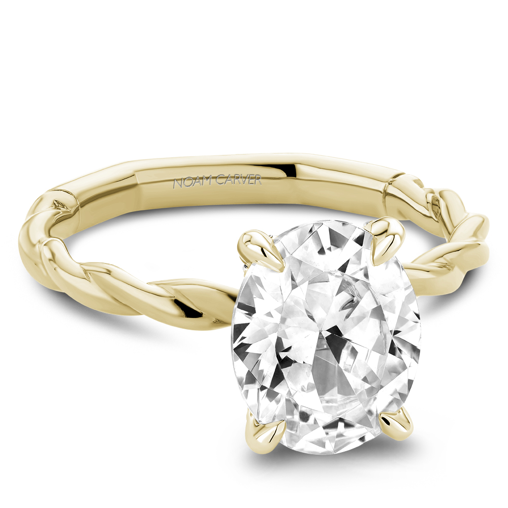 Noam Carver Oval Twist Band Engagement Ring - Image 2