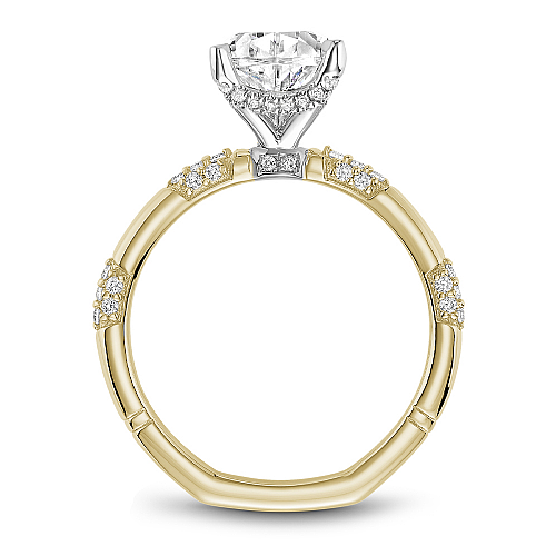 Noam Carver Pear Pavé Accents Engagement Ring - Image 5