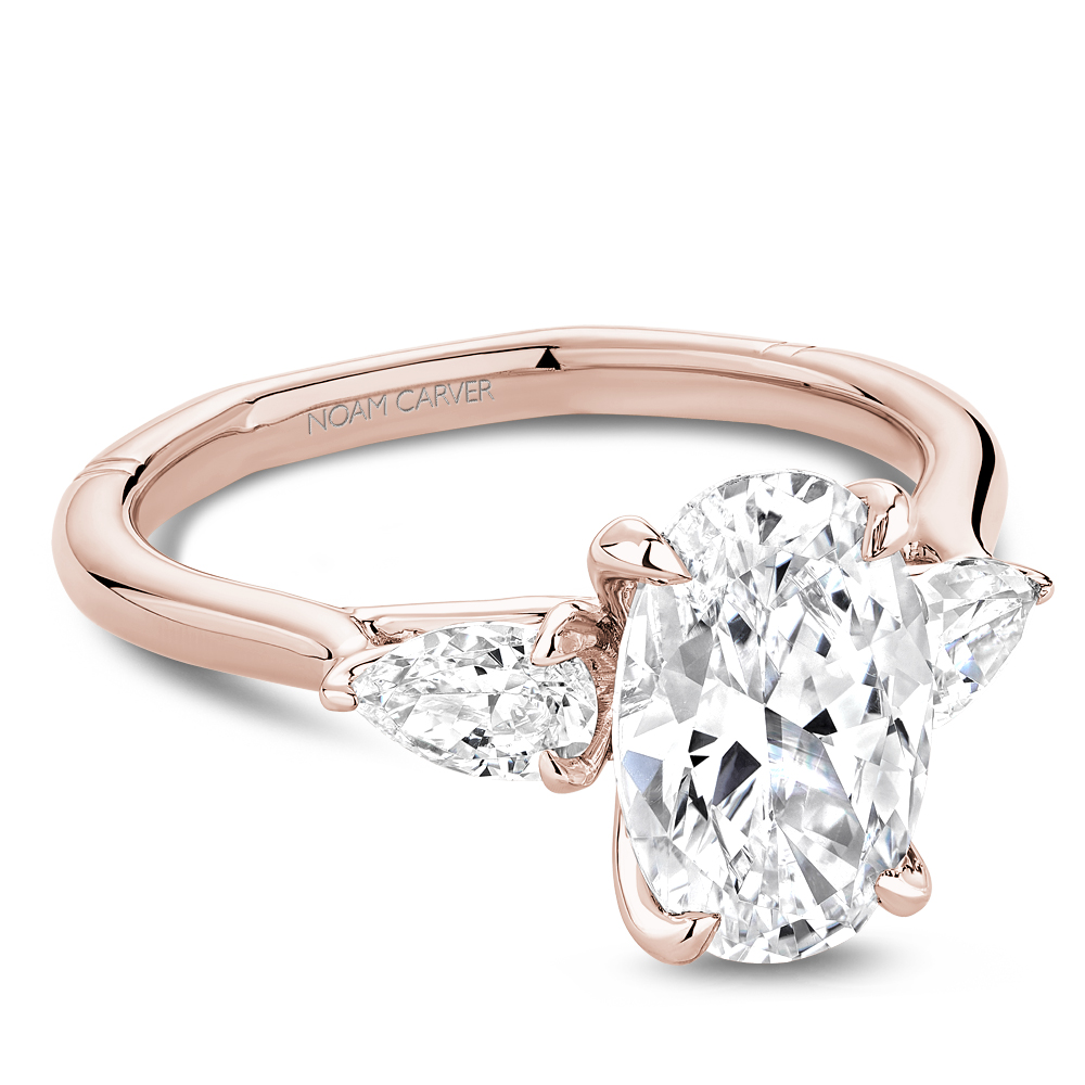 Noam Carver Oval and Pear Trinity Engagement Ring - Image 5