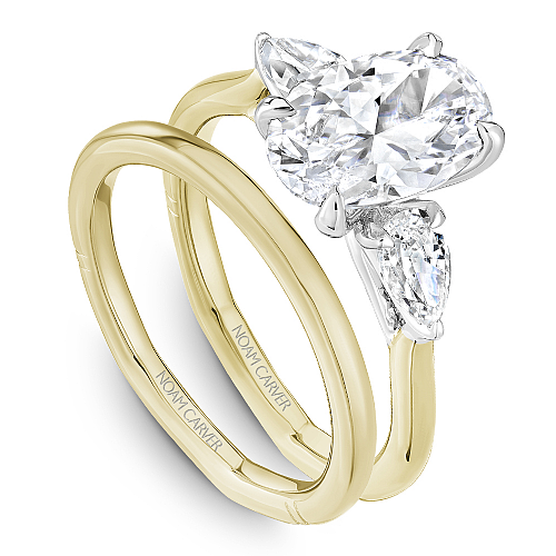 Noam Carver Oval and Pear Trinity Engagement Ring - Image 7