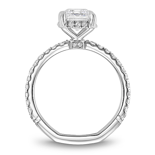 Noam Carver Emerald Cut Halo Engagement Ring - Image 4