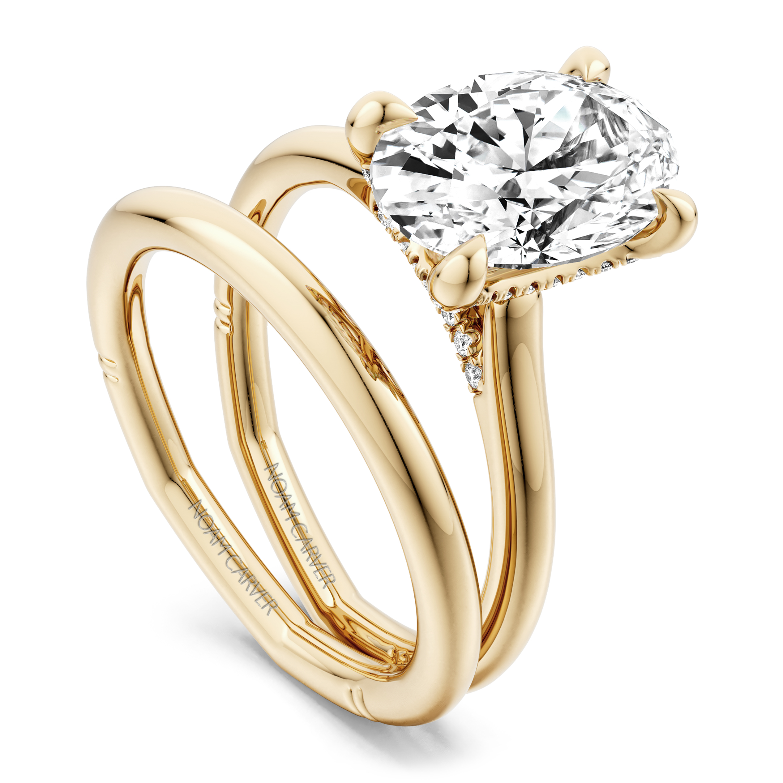 Noam Carver Oval Hidden Halo Engagement Ring - Image 6