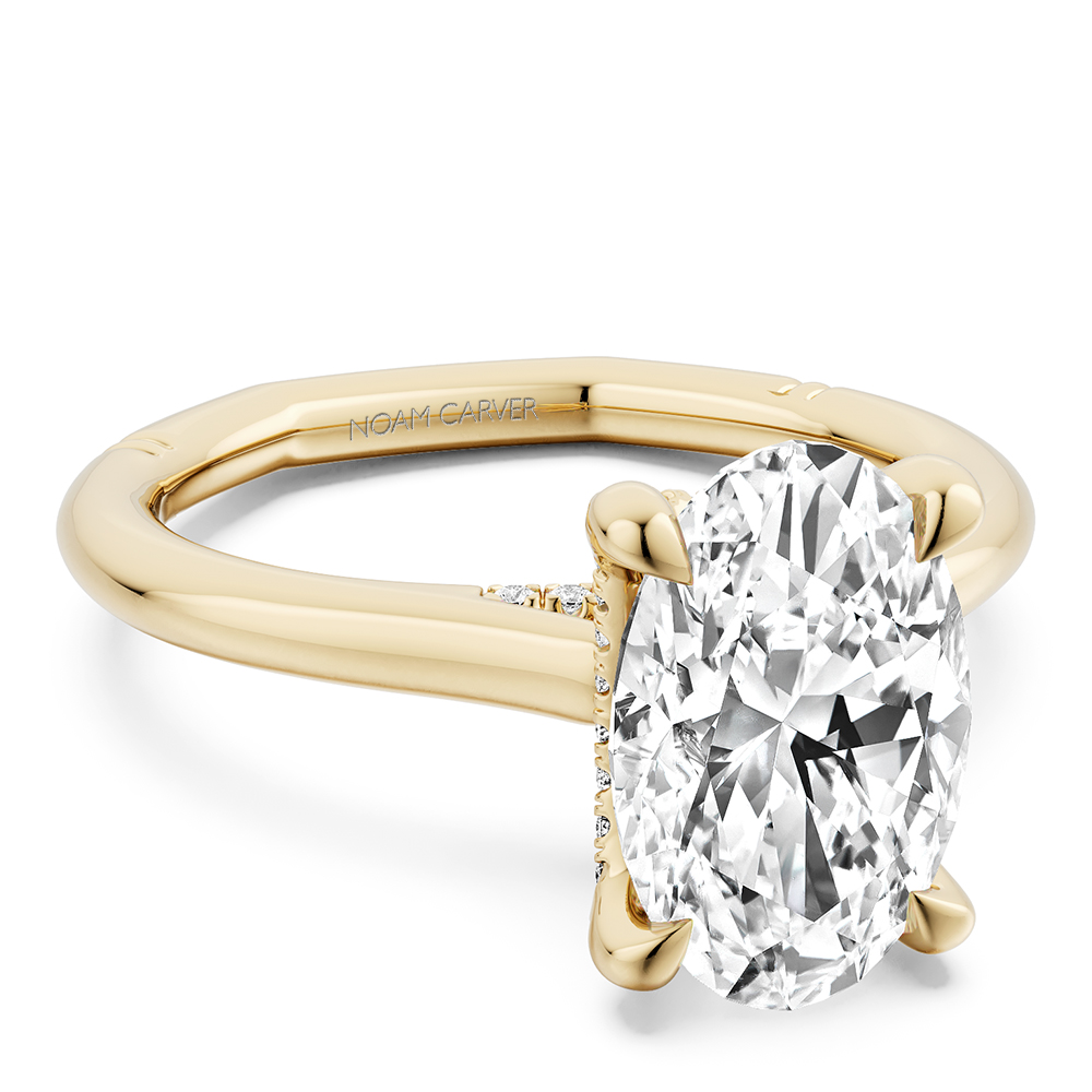 Noam Carver Oval Hidden Halo Engagement Ring - Image 2