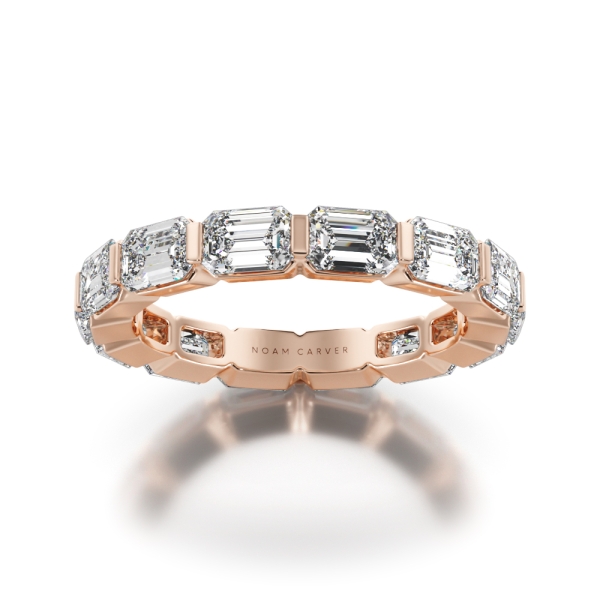 Noam Carver Emerald Cut Diamond Eternity Band - Image 7