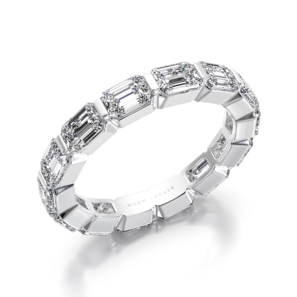 Noam Carver Emerald Cut Diamond Eternity Band - Image 2