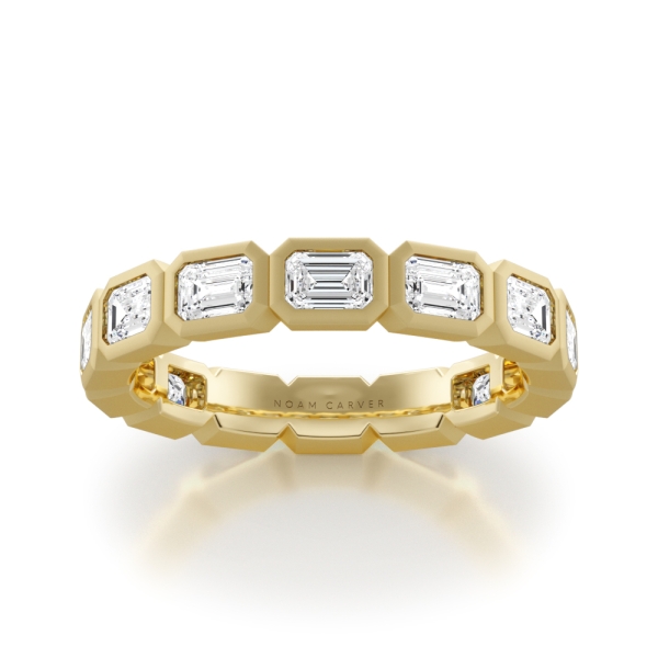 Noam Carver Emerald Cut Diamond Bezel Eternity Band - Image 4