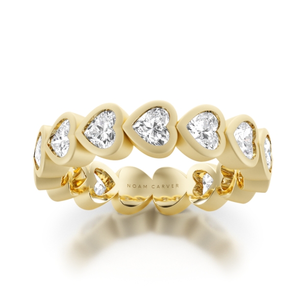 Noam Carver Heart Diamond Bezel Eternity Band - Image 7