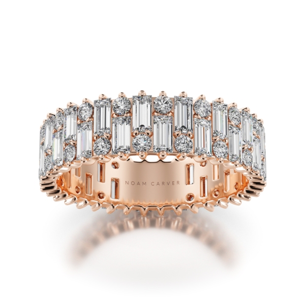 Noam Carver Staggered Baguette and Round Eternity Band - Image 6