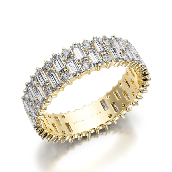 Noam Carver Staggered Baguette and Round Eternity Band - Image 2