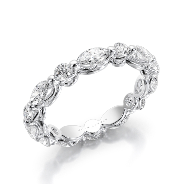 Noam Carver Shared Prong Marquise and Round Eternity Band - Image 5