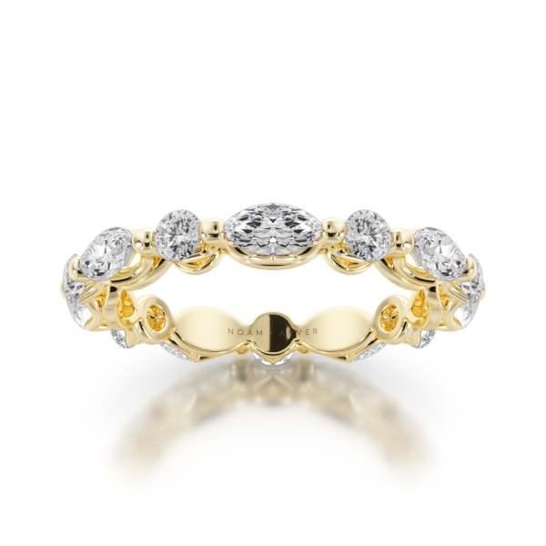 Noam Carver Shared Prong Marquise and Round Eternity Band - Image 4