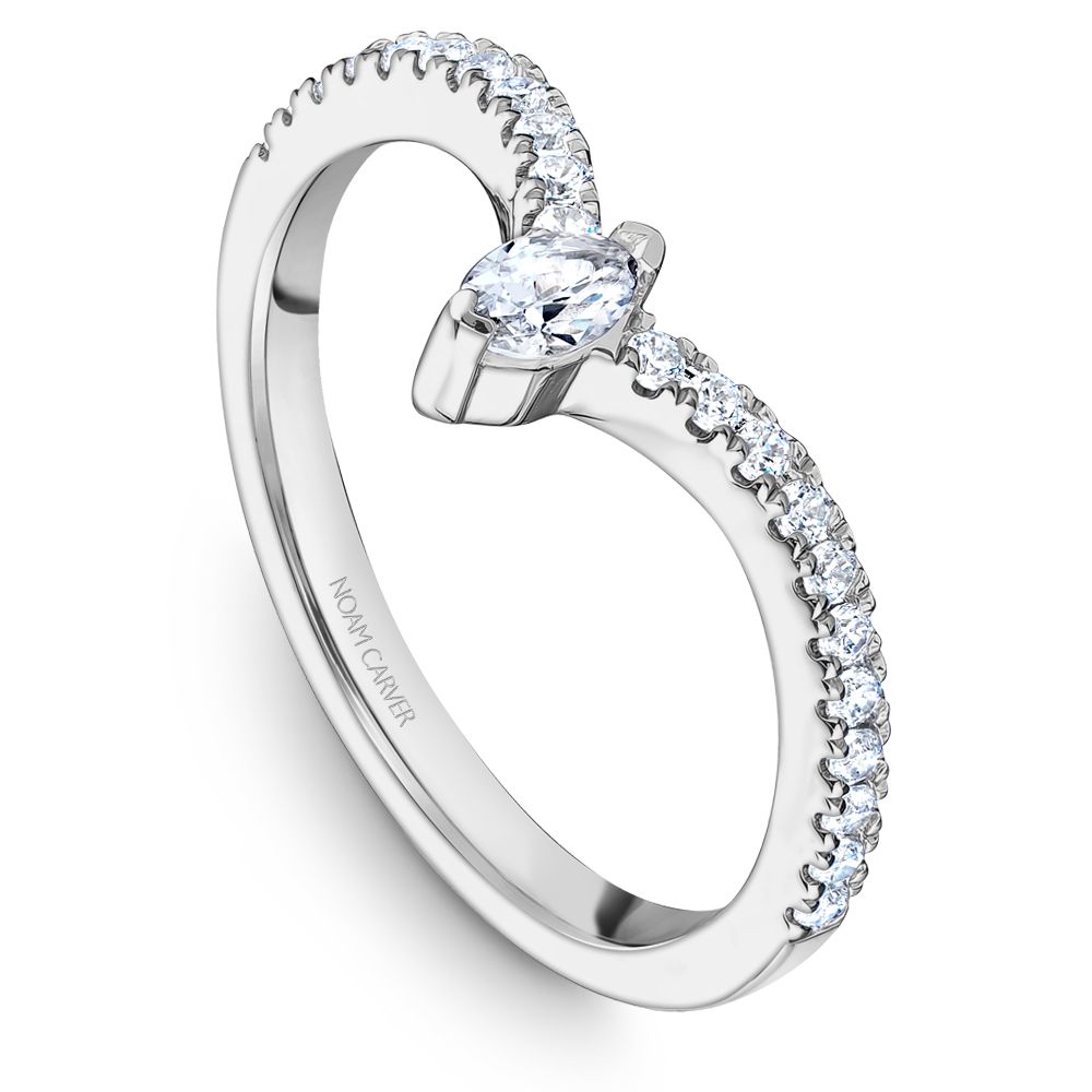 Noam Carver Curved Marquise Diamond Point Band - Image 4