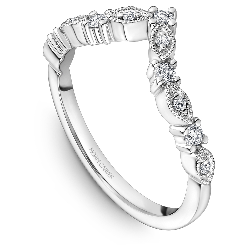 Noam Carver Patterned Chevron Diamond Band - Image 2