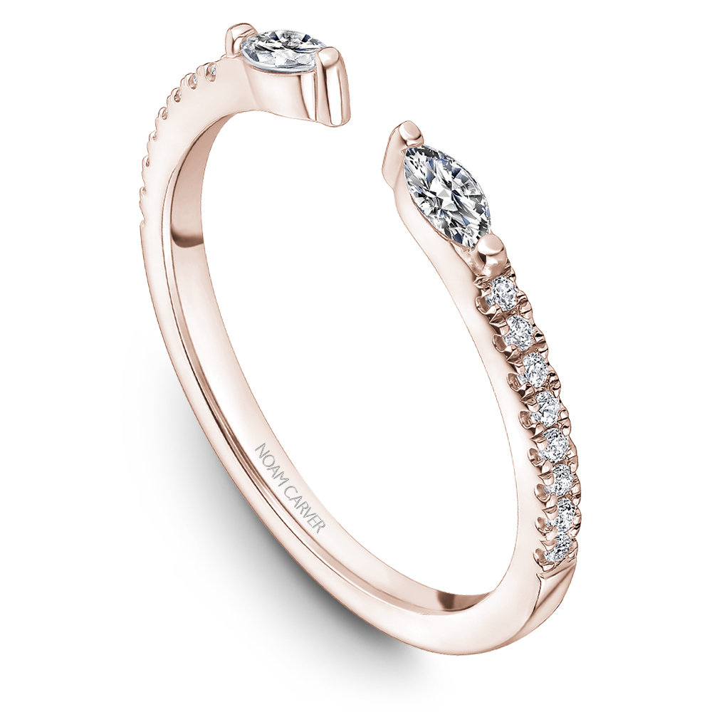 Noam Carver Open Cuff Marquise Diamond Band - Image 2
