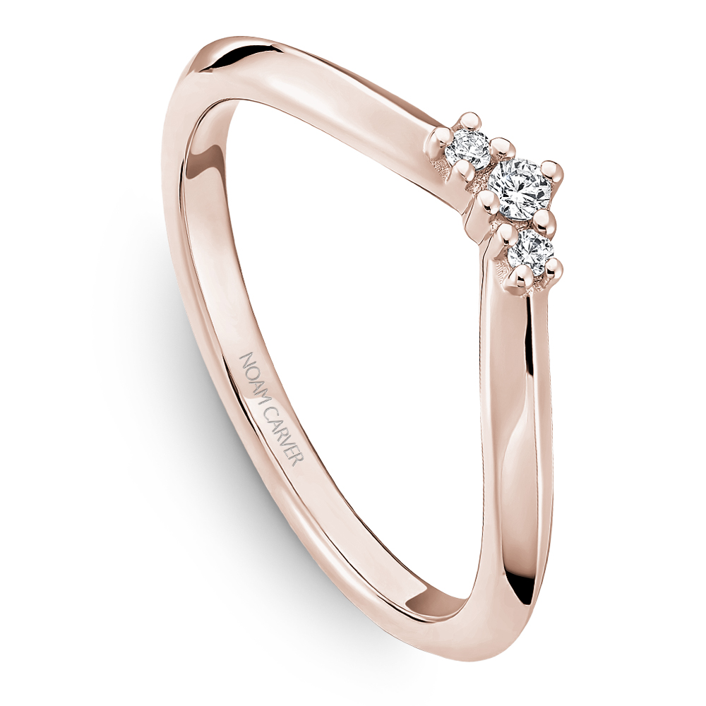 Noam Carver Petite Chevron Diamond Band - Image 4