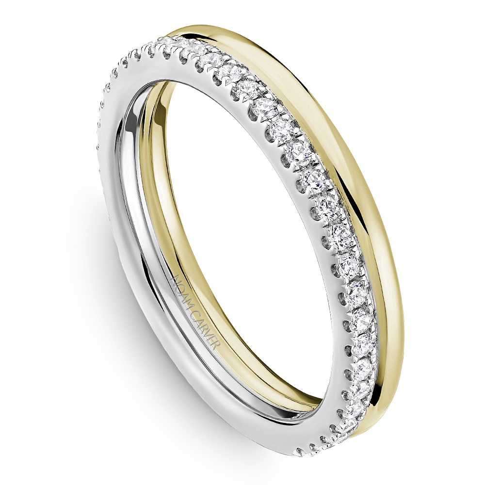 Noam Carver Diamond and Gold Double Band - Image 2