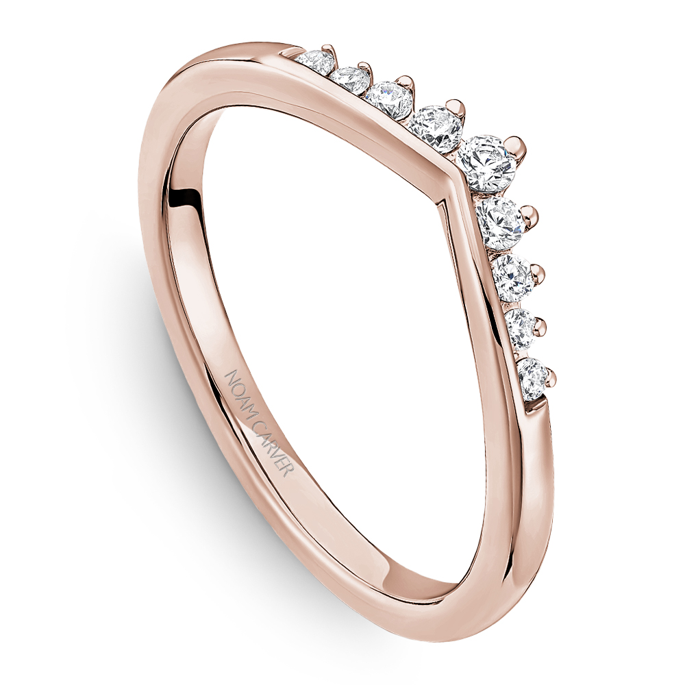 Noam Carver Chevron Offset Diamond Band - Image 4