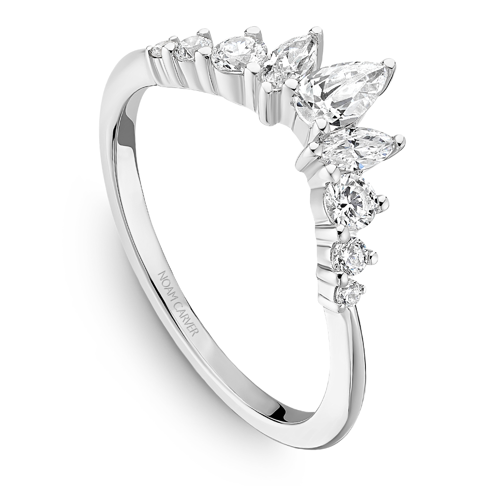 Noam Carver Pear Diamond Curved Band - Image 2