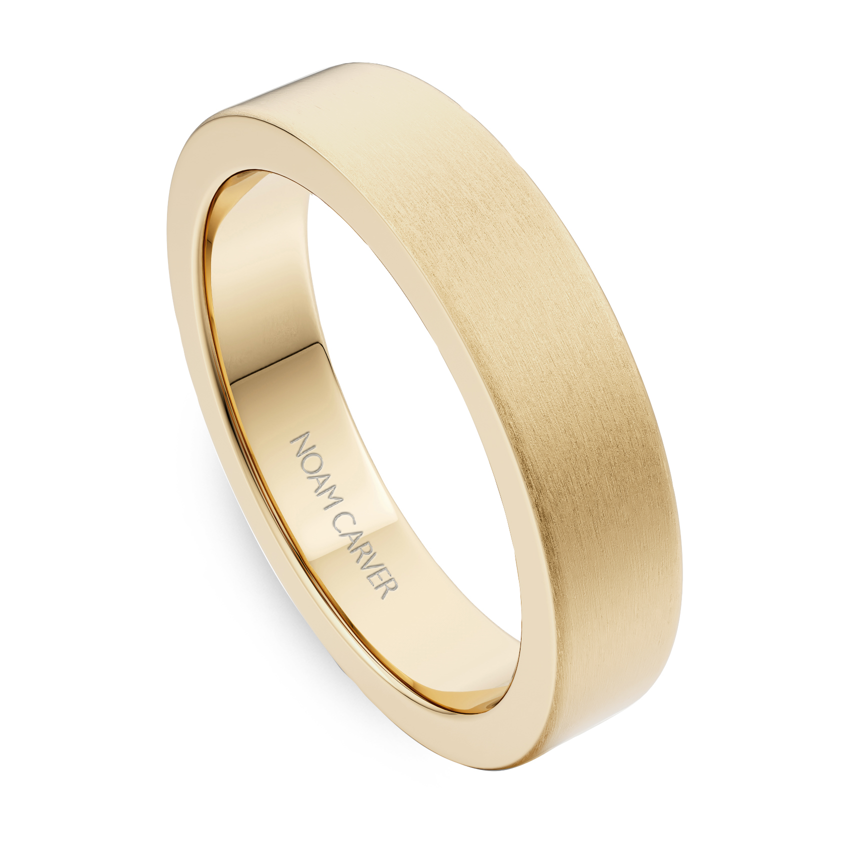 Noam Carver 4mm Frosted Flat Cigar Band - Image 2