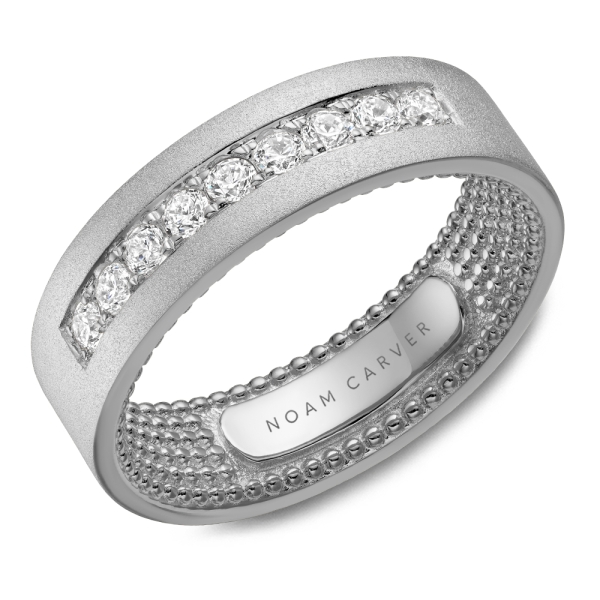 Noam Carver Wide Channel Set Diamond Band - Image 2