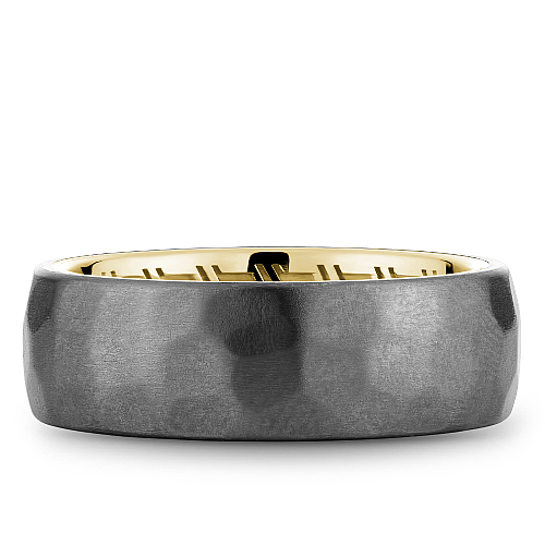 Noam Carver Hammered Tantalum and Gold Band - Image 6