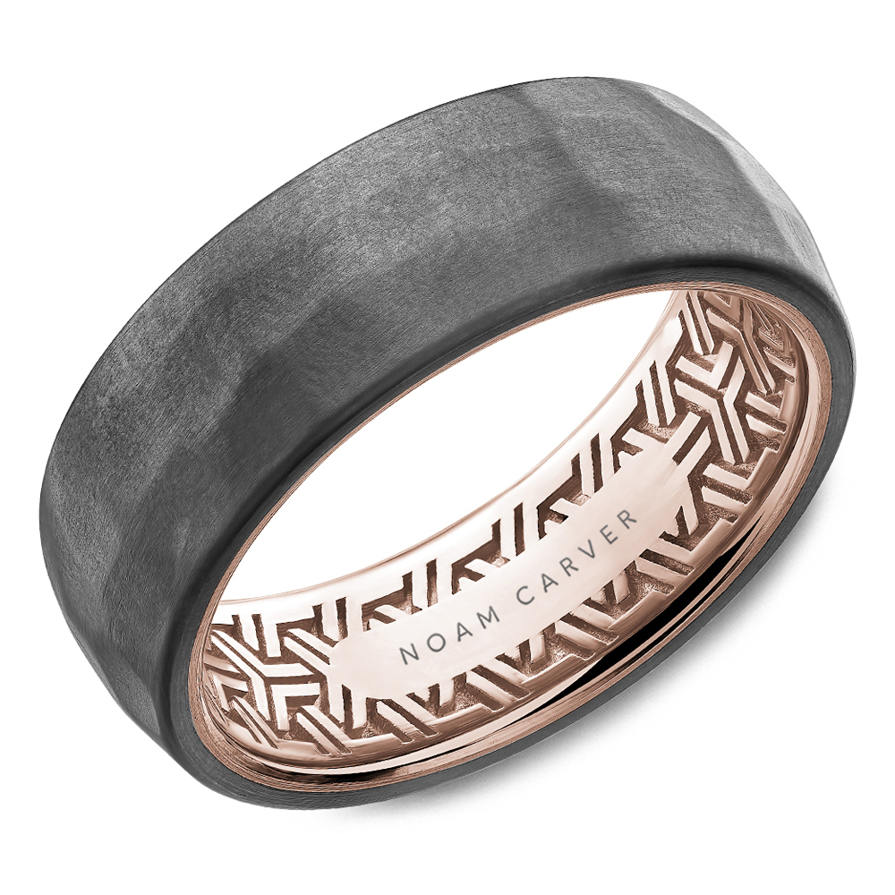 Noam Carver Hammered Tantalum and Gold Band - Image 5