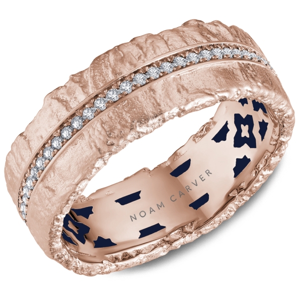 Noam Carver Bark Texture Diamond Band - Image 5