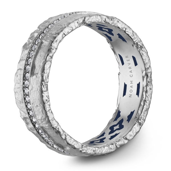 Noam Carver Bark Texture Diamond Band - Image 4