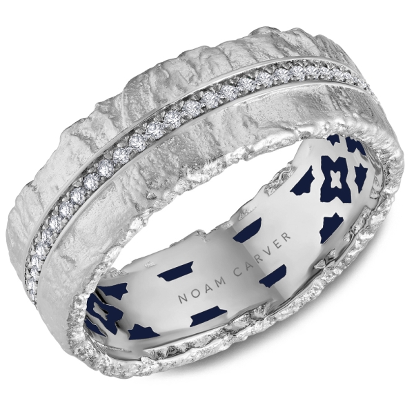 Noam Carver Bark Texture Diamond Band - Image 2