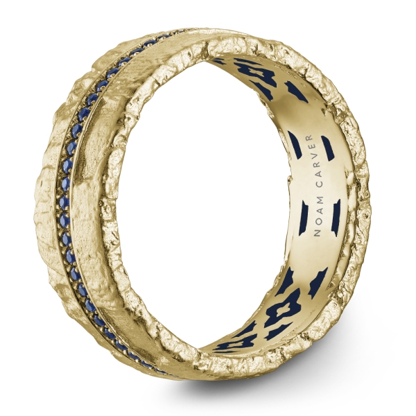 Noam Carver Bark Texture Sapphire Band - Image 4