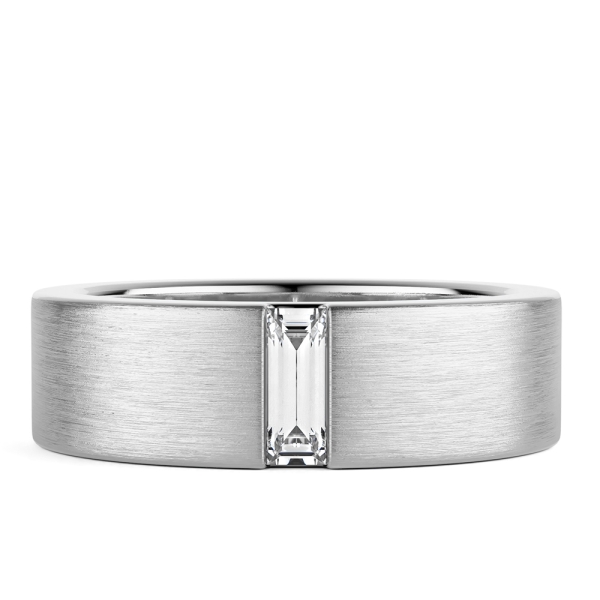 Noam Carver Baguette Diamond Flat Band - Image 6