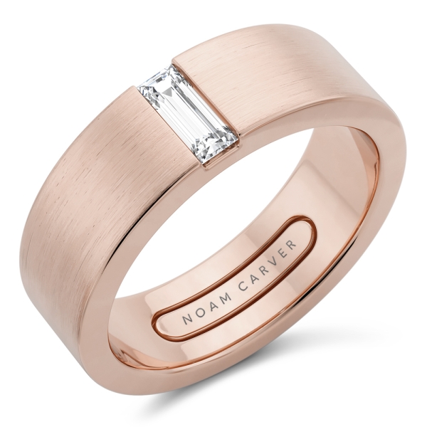 Noam Carver Baguette Diamond Flat Band - Image 5