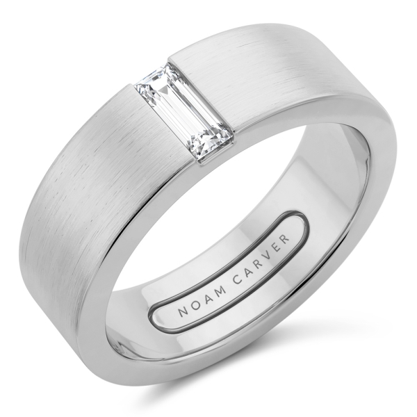 Noam Carver Baguette Diamond Flat Band - Image 2